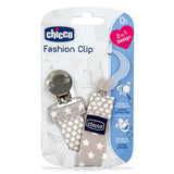 Chicco Fashion Κλιπ Πιπίλας Μπεζ 0+ Μηνών 2σε1